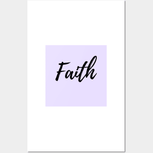 Faith - Purple Background Posters and Art